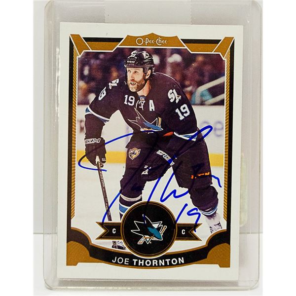 JOE THORNTON AUTOGRAPHED HOCKEY CARD
