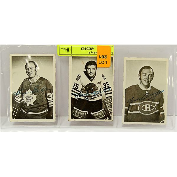 3 X 1970'S NHL CARDS ESPOSITO / COURNOYER / BRUCE