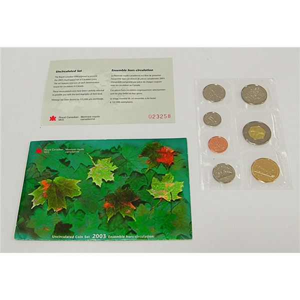 2003 CANADIAN UNCIRCULATED COIN SET