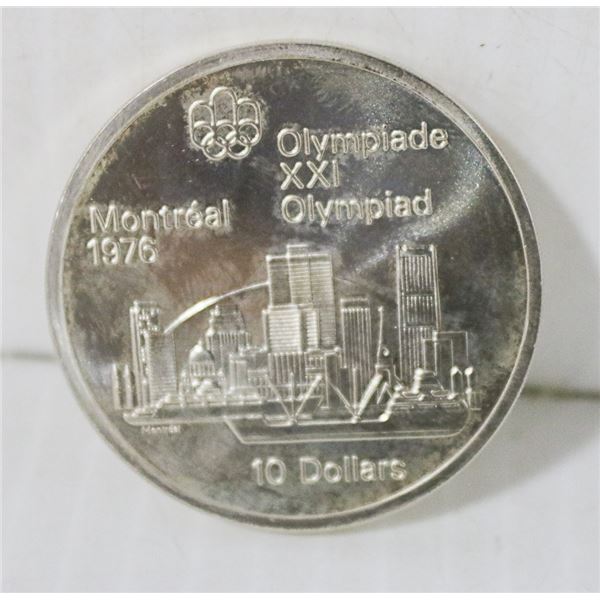 1976 OLYMPIC SILVER $10  COIN OVER 1 OZ SILVER