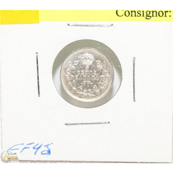 1907 CANADIAN EDWARD VII SILVER 5 CENT COIN