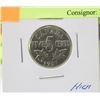 Image 1 : 1927 CANADIAN GV 5 CENT COIN HIGHER GRADE