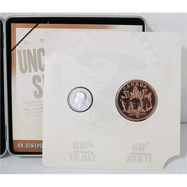 VE DAY 60TH ANNIVERSARY COIN SET CANADIAN MINT