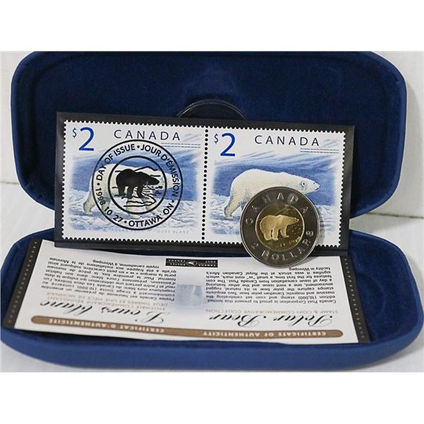 1998 POLAR BEAR FIRST DAY ISSUE STAMPS WITH