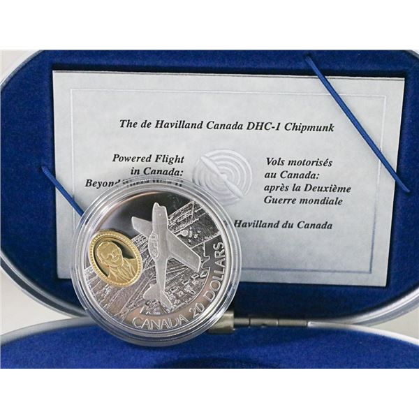 1.16 OZ STERLING SILVER CHIPMUNK AIRCRAFT