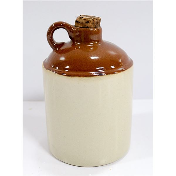 SM WHISKEY CROCK W/ CORK MEDELTA CROCKERY