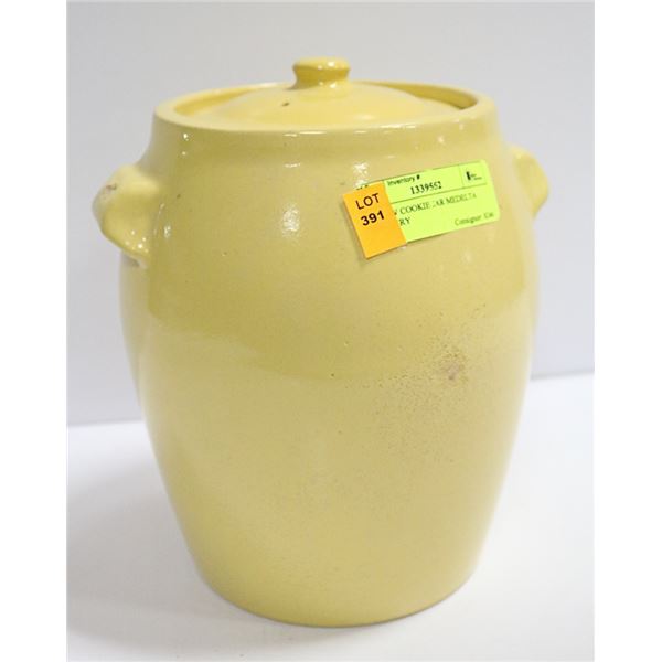 YELLOW COOKIE JAR MEDELTA CROCKERY