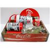 Image 1 : SM WOODEN CRATE WITH ASSORTED COKE ITEMS