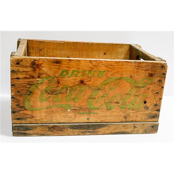 LARGE COKE  WOODEN CRATE