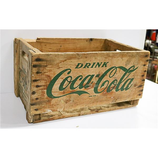 LARGE COKE  WOODEN CRATE