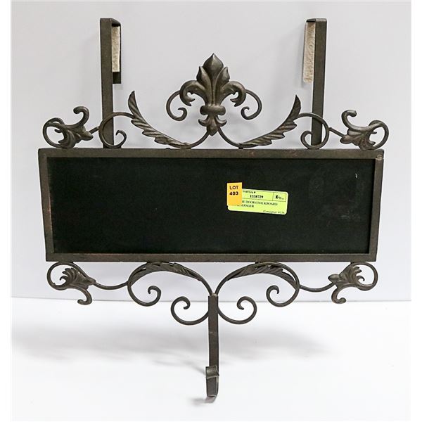 OVER THE DOOR CHALKBOARD METAL HANGER