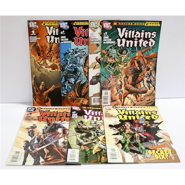 COMPLETE SET 1-6 VILLIANS UNITED COMICS