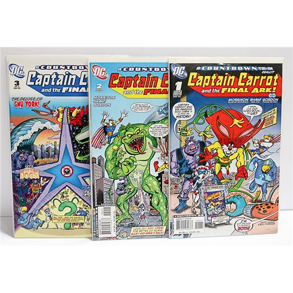 COMPLETE SET 1 - 3 CAPTAIN CARROT COMICS