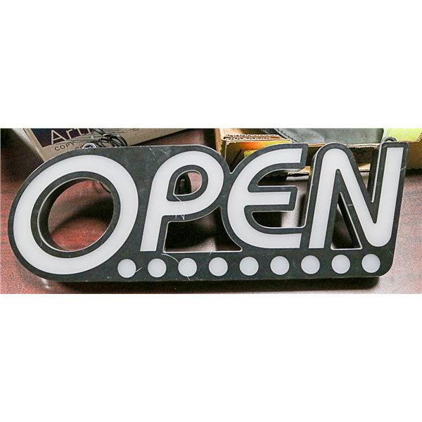 LED "OPEN" SIGN WITH ON/OFF SWITCH,