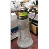 Image 1 : VINTAGE GLASS PITCHER WITH ATTACHED METAL