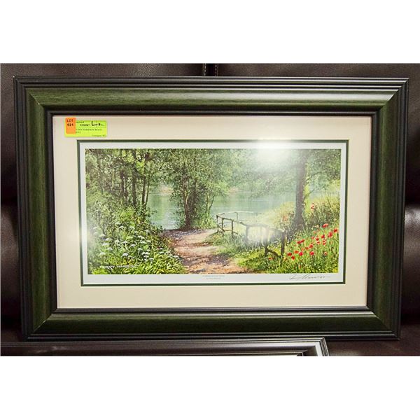 SIGNED TERRY HARRISON WOOD FRAME PRINT