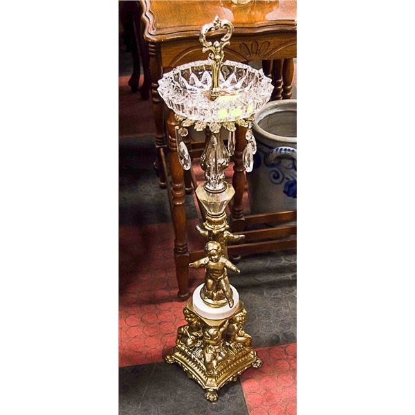 VINTAGE PEDESTAL FLOOR STANDING CAST METAL