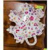 Image 1 : LARGE MAPLELEAF FLOWER DISH (NO CRACKS OR CHIPS)