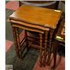 Image 1 : ANTIQUE 3 PC WALNUT GATE LEG NESTING TABLES