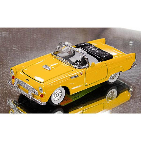 DIE CAST VEHICLE - 1955 FORD THUNDERBIRD (YELLOW)