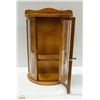 Image 1 : ANTIQUE CURIO CABINET /W ORIG CURVED GLASS