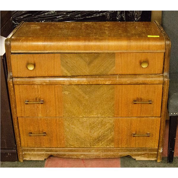 ANTIQUE 3 DRAWER DRESSER W/ MIRROR