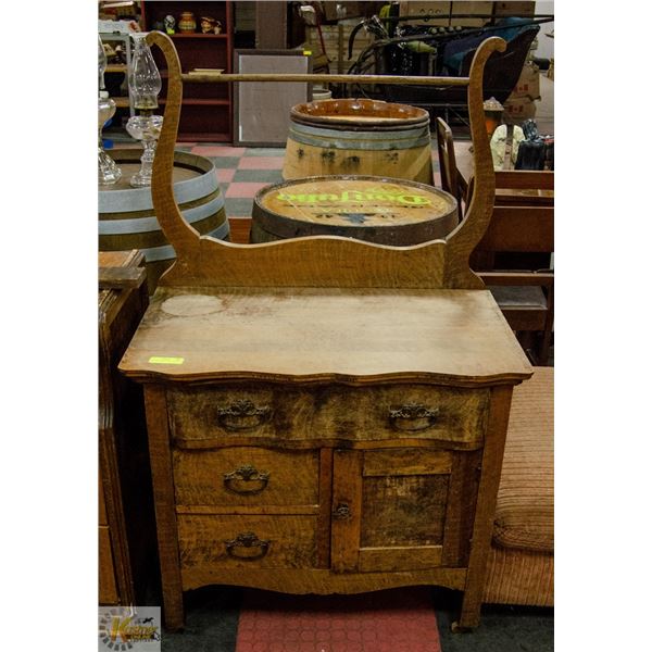 ANTIQUE WASH STAND- 30" X 22" X 18"