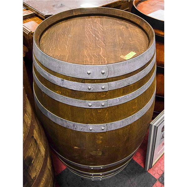 WINE BARREL 8 RINGS STAINED MEDIUM BROWN