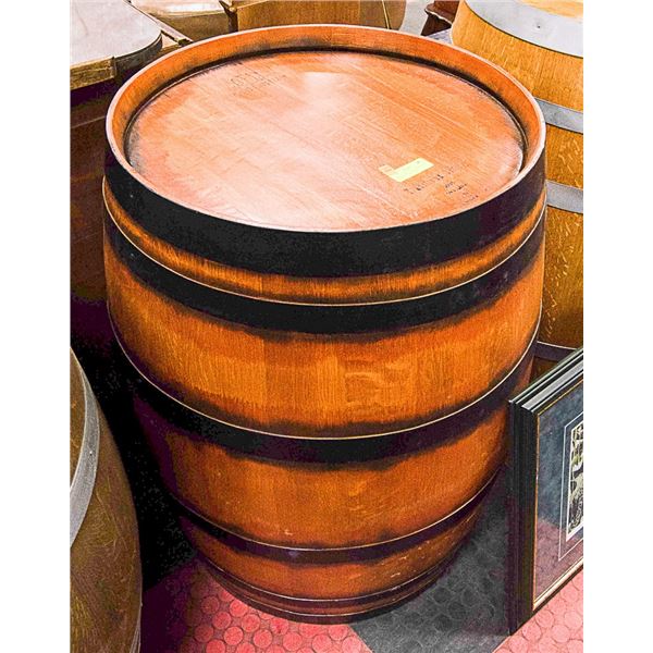 WINE BARREL 59 GALLON REDDISH BROWN BLACK RINGS