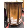 Image 1 : ANTIQUE CURIO CABINET /W ORIG CURVED GLASS