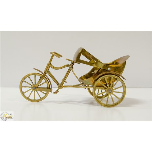 BRASS RICKSHAW BICYCLE BUGGY