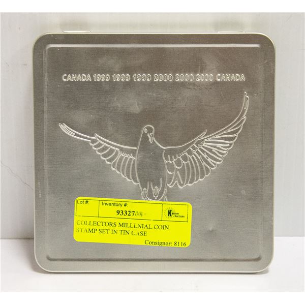 COLLECTORS MILLENIAL COIN STAMP SET IN TIN CASE