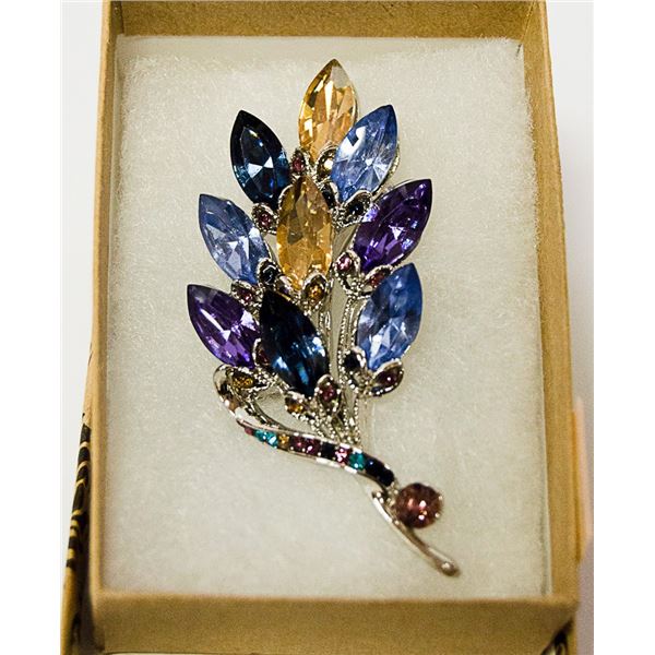 MARQUIS CUT RHINESTONE BROOCH