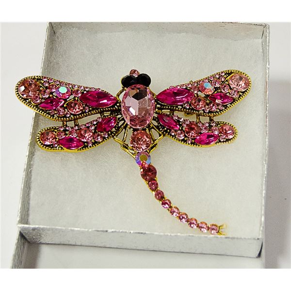 DRAGONFLY  RHINESTONE BROOCH