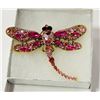 Image 1 : DRAGONFLY  RHINESTONE BROOCH