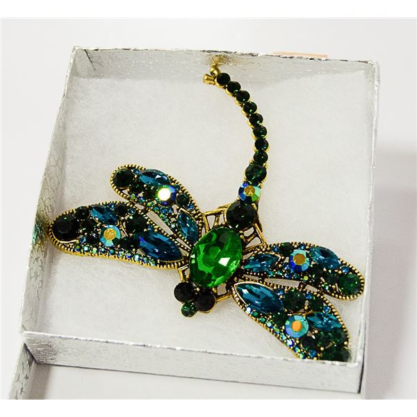 DRAGONFLY  RHINESTONE BROOCH