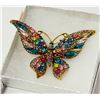 Image 1 : LARGE BUTTERFLY RHINESTONE BROOCH