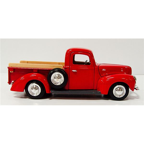 DIE CAST VEHICLE - 1940 FORD PICKUP (RED)
