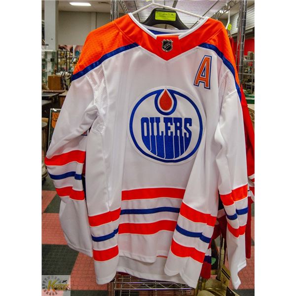 LEON DRAISAITL OILERS REVERSE RETRO JERSEY SZ. L