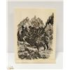 Image 1 : VINTAGE ETCHED ON MARBLE BUGLING ELK ON STAND