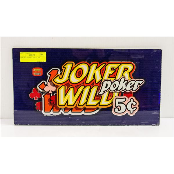 SLOT MACHINE ART GLASS JOKERS WILD