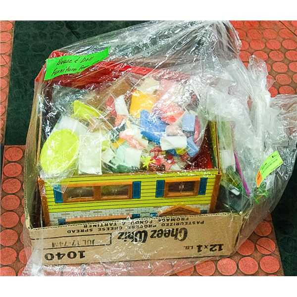 DOLL HOUSE & FURNITURE FROM THE 60's