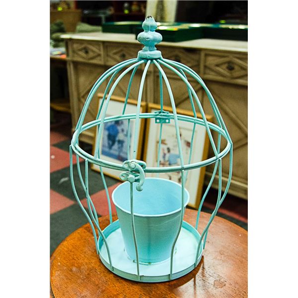 METAL BIRDCAGE PLANTER 14" TALL