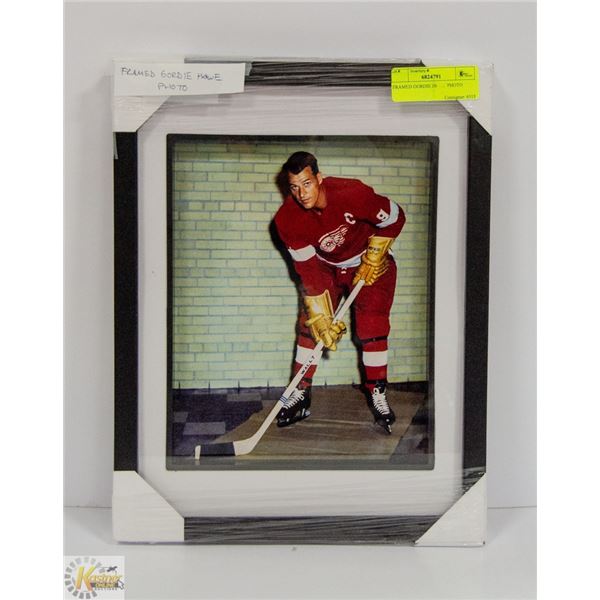 FRAMED GORDIE HOWE PHOTO