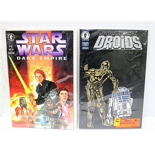 PAIR OF #1 STAR WARS COMIC BOOKS
