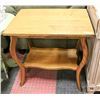 Image 1 : SOLID WOOD SIDE TABLE WITH DRAWER