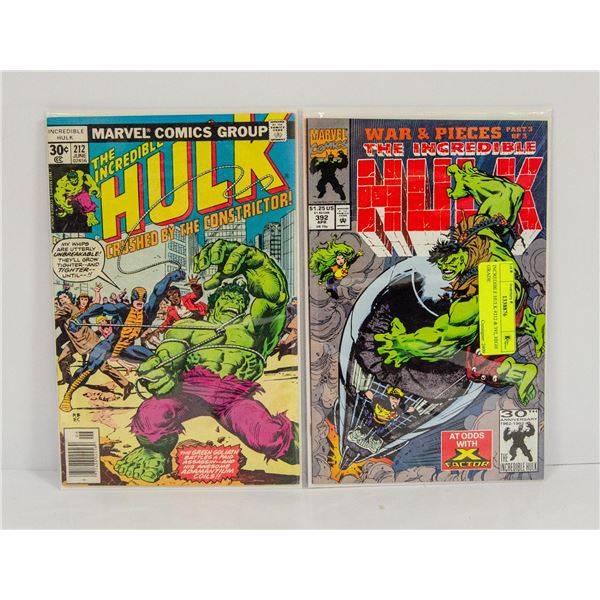 INCREDIBLE HULK #212 & 392, HIGH GRADE