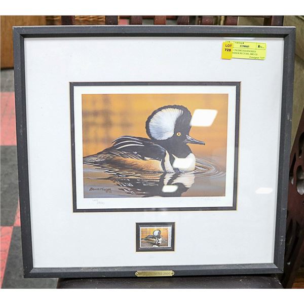 DUCKS UNLIMITED HOODED MORGANSER PICTURE, BRUCE