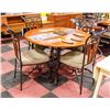 Image 1 : WOOD & IRON TABLE WITH 4 CHAIRS