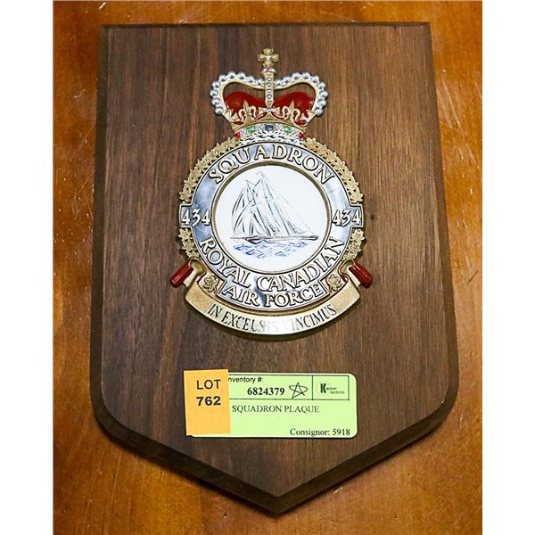 434 RCAF SQUADRON PLAQUE